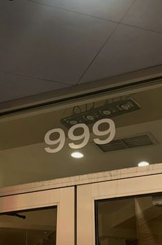 the sign above the door says 999