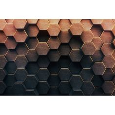 an abstract background consisting of hexagonals in shades of brown and black,