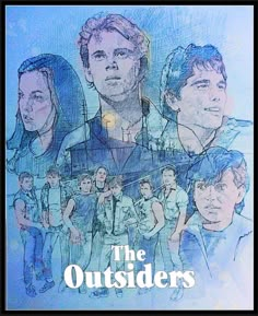 the poster for the upcoming movie, the outsides is shown in blue and white