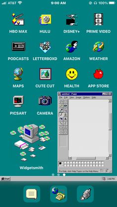 an image of a computer screen with many different icons