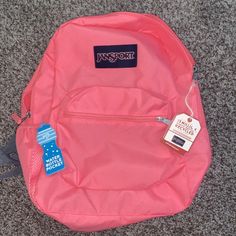 Pink And Grey Jansport Backpack (Nwt) Perfect For Back To School And Has Water Bottle Pocket On The Side. (Two Pockets As Seen In Picture With Adjustable Straps) Grey Jansport Backpack, Bags Pink, Jansport Backpack, Pink Bag, Pink Grey, Back To School, Adjustable Straps, Water Bottle, Bag Lady