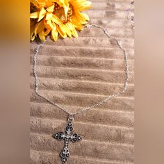 This Cross Necklace Is So Pretty. Its A Larger Size Cross,The Chain Measures 20" In Length.The Pretty Cross Is Very Lightweight. Comes From A Smoke Free Pet Friendly Home. Cross Necklace Victorian, Pretty Cross, Hand Crafted Jewelry, Crafted Jewelry, The Pretty, Victorian Style, Jewelry Handmade, Victorian Fashion, So Pretty