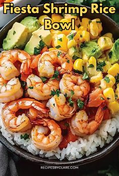 Experience a fiesta of flavors with this quick and easy shrimp rice bowl! Juicy marinated shrimp, fluffy rice, fire-roasted corn, and fresh toppings create a satisfying meal. Drizzle with creamy jalapeño ranch for the perfect finishing touch!

Key Ingredients:

1 lb raw shrimp, peeled and deveined
2 cups uncooked white rice
1 large avocado, sliced
1 (15 oz) can fire-roasted corn, drained
Zesty, colorful, and ready in under 20 minutes—ideal for busy weeknights or a light, delicious dinner! Fiesta Shrimp, Shrimp Bowl Recipe, Shrimp Rice Bowl Recipe, Recipe Deli, Shrimp Rice Bowl, Jalapeño Ranch, Shrimp Bowls, Shrimp Bowl, Raw Shrimp