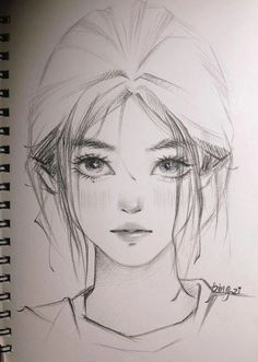 Female Face Drawing Sketches, Pretty Sketches, Sketching Aesthetic, Sketch Vs Final, Drawings Of Women, Head Drawings, Drawing The Human Head, Pencil Sketch Images, Cute Sketches