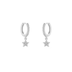 Sterling Silver Star Hoops - The Shop'n Glow Trendy Earrings, Silver Pieces, Beautiful Gift Boxes, Silver Stars, Huggies Earrings, Star Shape, Cute Earrings, Beautiful Earrings, Jewelry Pieces