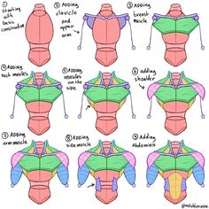 the instructions for how to make an origami mask with different shapes and colors