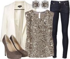 Mode Ab 50, Party Dress Codes, Bling Party, Denim And Diamonds, Fur Clothing, New Years Dress