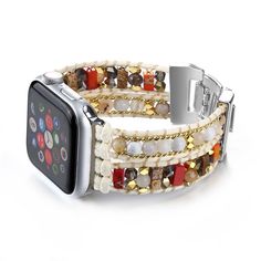 PRICES MAY VARY. ✔Compatibility: Leather wrap apple watch band bracelet 38mm/40mm/41mm 42mm/44mm/45mm/49mm for women and men, compatible with apple watch strap iwatch band Series 8/7/6/5/4/3/2/1/SE Ultra, Nike, Hermes, Edition, etc. ✔Adjustable Size: Multilayer Beaded apple watch band suitable for wrist SIZE 14.5-20cm / 5.71-7.87 inch. Iwatch band has three removable clasps that allow you to adjust the strap size according to your wrist, making it easy to remove and assemble without tools ✔The Q Apple Watch Bracelet Band, Beaded Watches, Apple Watch Bracelets, Apple Band, Watch Band Bracelet, Bracelet Apple Watch, Band Bracelet, Apple Watch Strap, Velvet Bag