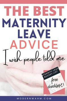 the best maternity leave advice i wish people told me