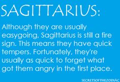 a blue background with the words sagittarius written in white and black on it