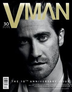 a man is featured on the cover of an issue of vmn magazine, with his face close to the camera