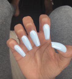 Sky Blue French Tip, French Nails Glitter, Blue French Tip, Nails 2018, Blue French, I Love Nails, Acrylic Nails Coffin, Stiletto Nails