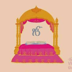 a bed with a canopy and pink bedspread has the number eighteen on it