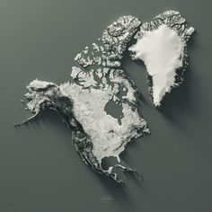 an aerial view of the ice sheet and its surrounding areas, including land cover in white