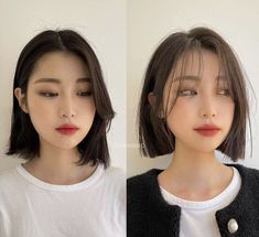 Short Lob Haircut With Bangs, Korean Hair Trends, Easy Trendy Hairstyles, Korean Hair, Trendy Hairstyle