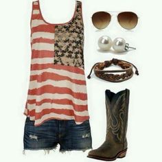 Southern Girl Style Fest Outfits, Country Concert Outfit, 4th Of July Outfits, Spring Summer Outfits, Country Girls