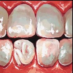 an image of dental art that looks like it has teeth and gums on it