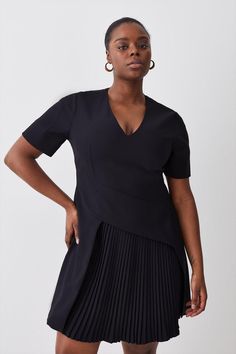 Plus Size Pleated Front Military Mini Dress Notes Style, Race Day, Karen Millen, Black Style, Fashion Face, Mini Black Dress, Occasion Dresses, Dress Collection, Day Dresses