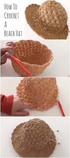 how to crochet a beach hat