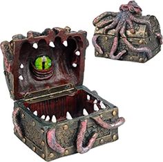 an octopus themed box with a green eye