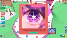 a computer screen with an image of a person's eye in the screen and other objects surrounding it