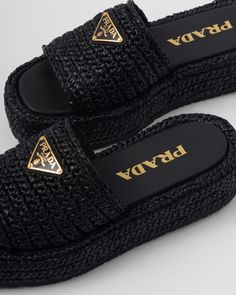 Crochet Sandals, Slides Women, Flatform Sandals, Platform Slippers, Triangle Logo, Cute Sandals, Black Crochet