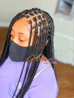 Medium Large Knotless Braids, Medium Large Knotless, Bhaddie Hairstyle, Large Knotless Braids, Feed In Braids Ponytail, Braids Inspiration, Large Knotless, Natural Hair Ponytail