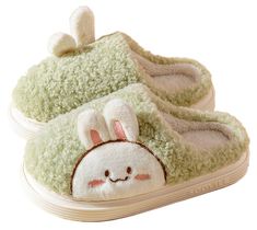 PRICES MAY VARY. Material: Women's slippers made of polyester, fleece lining. Lightweight, breathable and warmth Premium Upper about the slippers and cozy plush fleece lining, keeping your feet warm and comfy all the days. Slip-on closure, easy to put on/off and protect the feet from autumn to spring. Non-slip and durable rubber sole slippers bottom, wearable and waterproof, perfect for indoor and outdoor, reducing the risk of sliping and falling on a variety of surface such as wood, bedroom flo Rabbit Slippers, Bear Slippers, Bunny Slippers, Comfy Winter, Cute Slippers, Platform Flats, Slippers For Women, Fuzzy Slippers, Warm Slippers