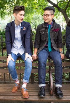 Style blog exclusively for tomboys. Masc Lesbian Outfits, Mode Queer, Style Androgyne, Masc Lesbian, Lesbian Outfits, Tomboy Look