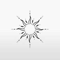 a black and white drawing of a starburst on a white background with lines