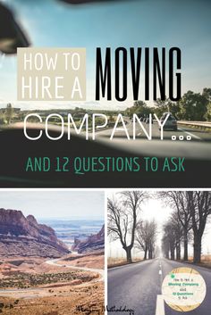 the cover of how to hire a moving company and 12 questions to ask before you go