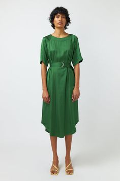 Embla shift dress Mog Dresses, Spring Event, Elevated Style, Heeled Sandal, Boat Neckline, Elbow Length Sleeve