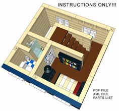 an overhead view of a floor plan for a house