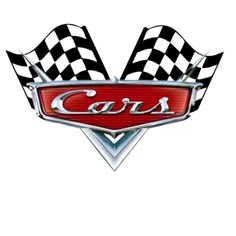 the logo for cars with checkered flags on it