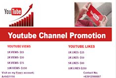 an advertisement for youtube channel promotion