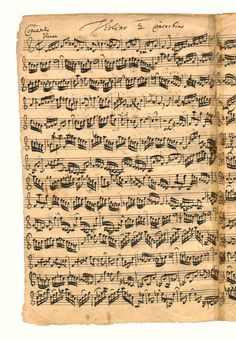 an old sheet with music notes on it