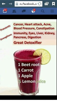 an image of a smoothie recipe on facebook