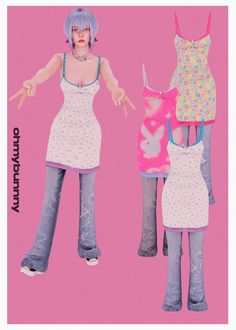 two dolls are standing next to each other in front of a pink background and one is holding her hand out