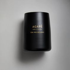 Agape Black Matte Candle Candle SOH Melbourne Blue And Gold Mood Board, Moss Candle, Candles Dark, Green Fig, Beautiful Notes, Black Candles, Greek Words, Home Styling, Red Berries