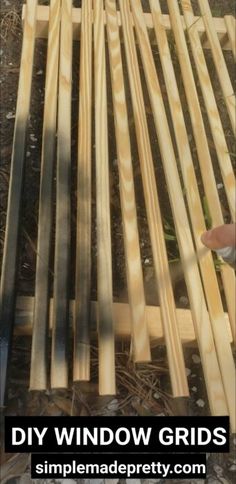 the diy window grids are made out of wood