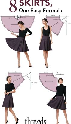 the instructions for how to wear a skirt in 8 easy steps, including sewing tips