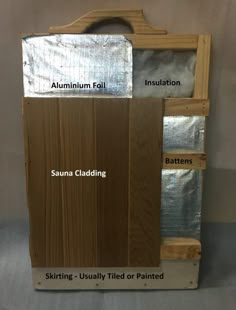 three wooden boxes with aluminum foil and satin linings on each side, labeled saturn cadding