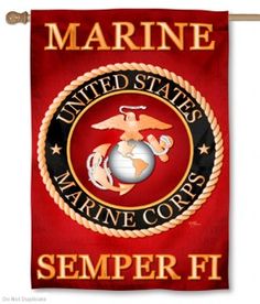 US Marines House Flag Marine Corps Humor, Marine Flag, Once A Marine, Parris Island, Marine Mom, Semper Fi, Us Marine Corps