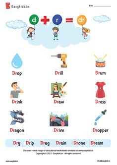 an english worksheet with pictures and words for children to learn in the classroom