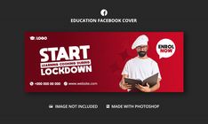 a man is reading a book while standing in front of a red background with the words start learning sound lockdown