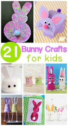 some bunny crafts for kids that are easy to make and great for easter or spring