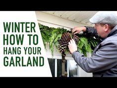 How To Hang Your Garland This Christmas 💚💚 || West Coast Gardens - YouTube Fresh Garland Christmas Front Porches, Outdoor Garland Ideas, Porch Garland, Diy Xmas Decor, Outdoor Garland, Decorating Christmas Trees, Fresh Garlands