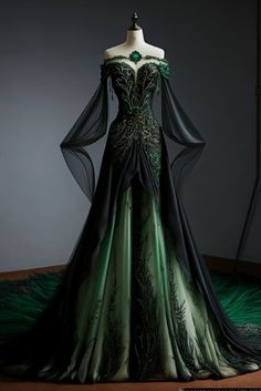 Green Wedding Dresses, Enchanting Wedding, فستان سهرة