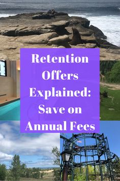 an advertisement with the words, attention offers explain save on annual fees