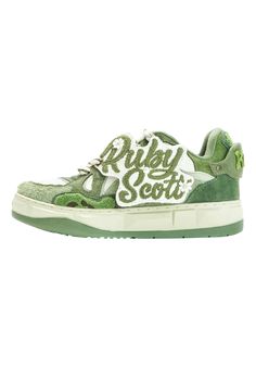 Mint Mambo Diamond Bread Shoes - PSYLOS 1 Luxury Green Custom Sneakers With Speckled Midsole, Moss Shoes, Plant Shoes, Barren Land, Plant Structure, Diamond Logo, Slogan Making, Towel Embroidery, Green Texture